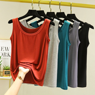 U领背心纯色打底内搭宽松