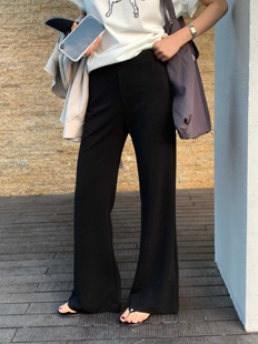 2026春季 马蹄长裤 新款 黑色喇叭薄款 弹力百搭休闲裤 高腰显瘦微喇裤