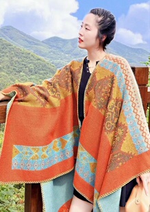 F631 3月27日晚上清仓名族风波西米亚旅游披肩围巾 F602