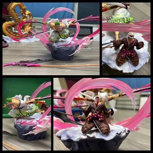 海贼王 GK 炼狱鬼斩 索隆 对战 基拉 雕像 对战名场面 盒装手办