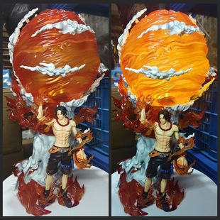 海贼王 GK 顶上决战 炎帝 火拳 火球艾斯 可发光雕像模型盒装手办