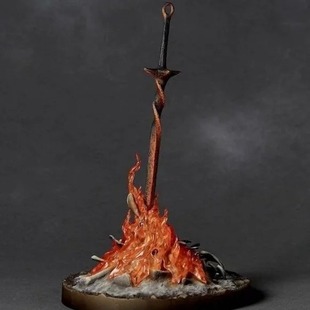 黑暗之魂 发光的火堆 篝火 发光剑 模型摆件 盒装手办