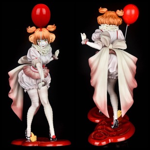 潘尼怀斯电影 小丑回魂系列 1/7 女版小丑 惊恐雕像模型 盒装手办