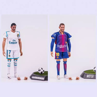 足球明星 罗纳尔多 C罗7号 梅西10号 1/6 关节可动 摆件 盒装手办