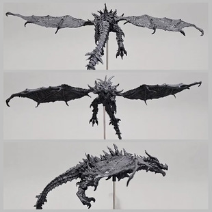 权力的游戏 上古卷轴5 世界吞噬者 奥杜因 龙 可动 盒装 摆件手办