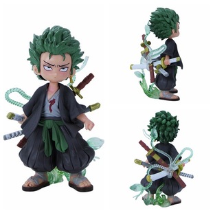 海贼王 Q版两年后 三刀流剑客 耍帅 索隆 剑豪 海贼猎人 盒装手办