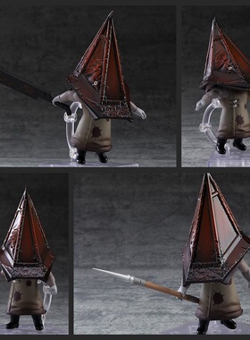 寂静岭2 Q版粘土人#2572 三角头 红色金字塔头 可动人偶 盒装手办