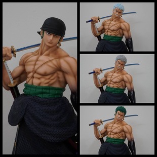 海贼王 GK 扛刀 索隆 五头雕 阎魔 剑气 剑豪 雕像模型 盒装手办
