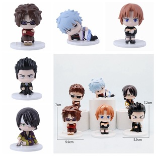 20周年 Q版6款银魂 坂田银时 高杉晋助 冲田总悟 近藤勋 袋装手办