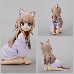 我家的猫是可爱女孩 黄豆粉 猫娘 跪姿 车载 机箱 摆件 盒装手办