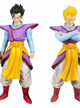 超级赛亚人 GK 界王神 孙悟饭 持剑 抱拳 双头雕像 模型盒装手办