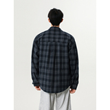 无影墙(磨毛工艺)复古格纹oversize衬衣1713-HWH06-P58控98，男装衬衫，星座514A（原614）