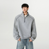 1无影墙430克半高领拉链男女宽松廓形vintage卫衣HWH05-P68控108，男装卫衣，星座514A（原614）