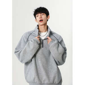 无影墙 430克半高领拉链男女宽松廓形vintage卫衣HWH05-P68控108，男装卫衣，星座514A（原614）