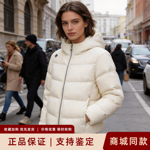 迪桑特DESCENTE 短款保暖长袖泡芙通勤羽绒服 女款