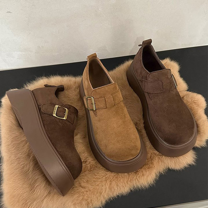 厚底增高豆豆勃肯女鞋2025新款