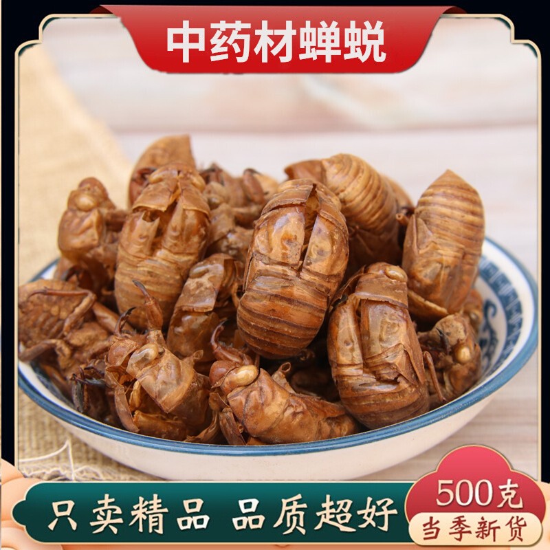 蝉蜕500g克蝉衣新货金蝉衣蝉壳知了皮知了壳虫退蝉退壳中药材野生