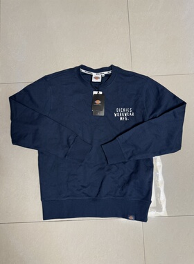 正品Dickies 男款圆领纯色小标LOGO宽松休闲运动卫衣DK0A868NCQ41