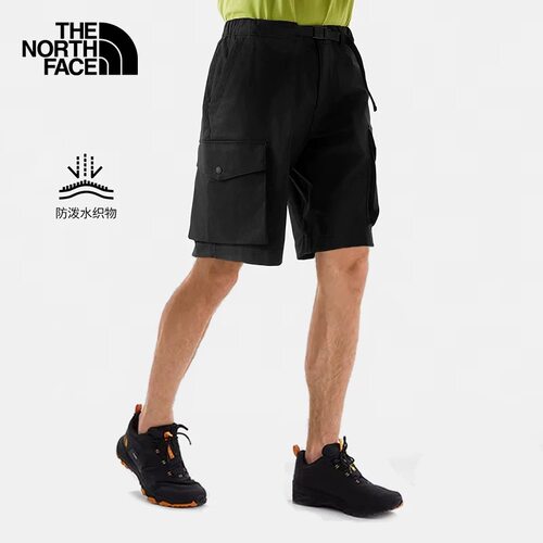 北面TheNorthFace男款户外徒步纯色防泼水工装短裤NF0A8822