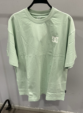 DC Shoes 字母Logo印花落肩圆领宽松短袖T恤 男女同款DC232U0009