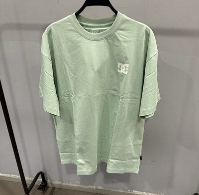 DC Shoes 字母Logo印花落肩圆领宽松短袖T恤 男女同款DC232U0009