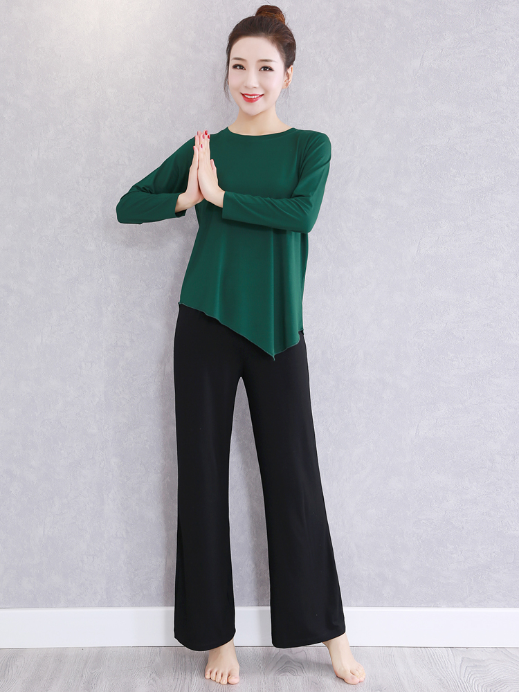 舞蹈服女莫代尔现代舞服宽松上衣阔腿裤子舞衣套装民族舞练功服