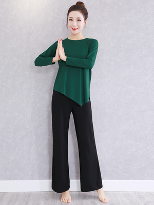 舞蹈服女莫代尔现代舞服宽松上衣阔腿裤子舞衣套装民族舞练功服