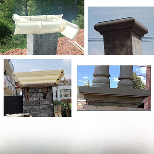 柱头线条模具柱帽模具罗马柱栏杆模具混凝土模板中式欧式水泥柱子