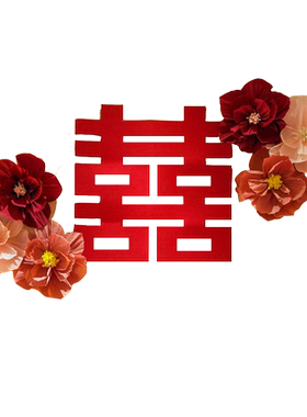 皱纹纸花荷叶新中式环创布置