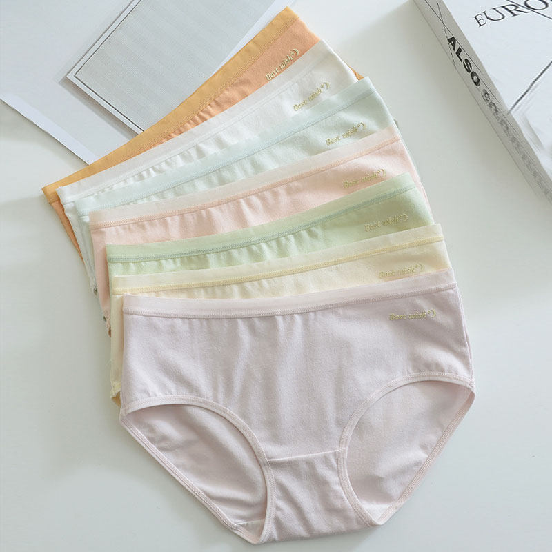 中腰纯色小清新少女甜美字母