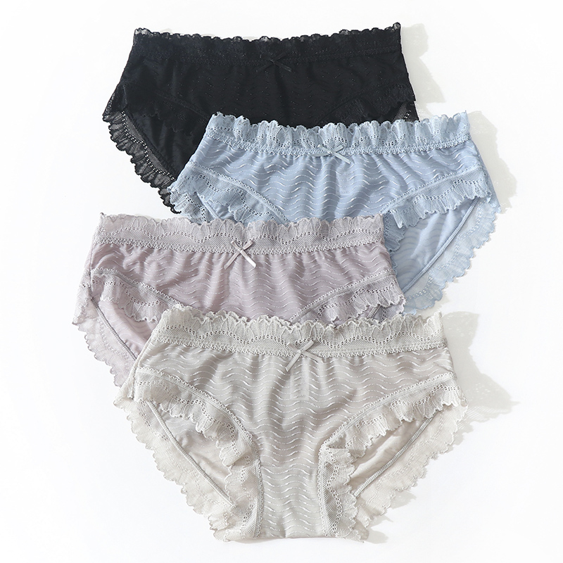 抗菌底裆包臀少女日系轻薄三角裤