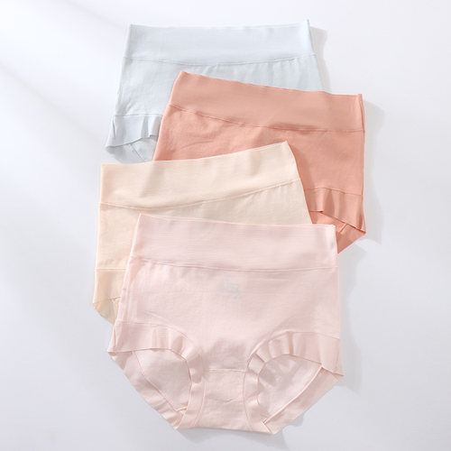 秋冬新款纯棉透气内裤女高腰