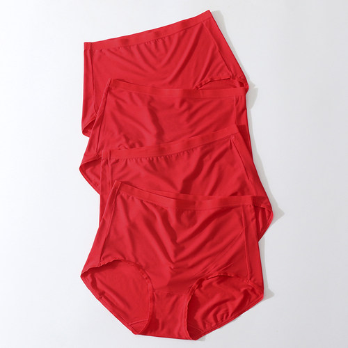 莫代尔内裤女士本命年红色属虎