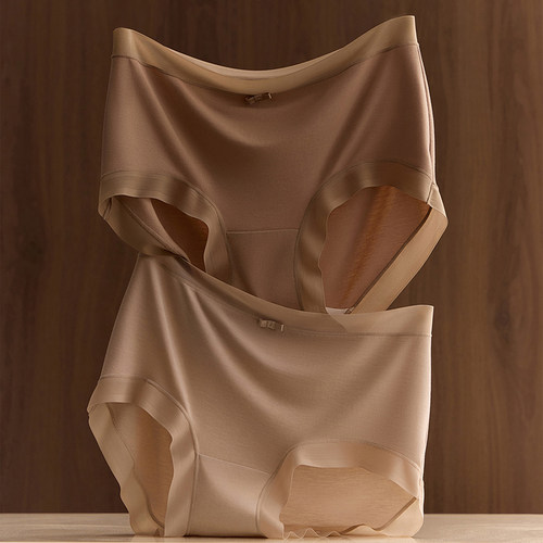 80S超细莫代尔中腰内裤女裸感棉质透气裆夏季轻薄女士舒适三角裤