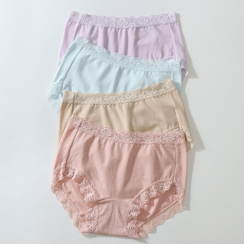 甜美清新棉中腰内裤女亲肤柔软