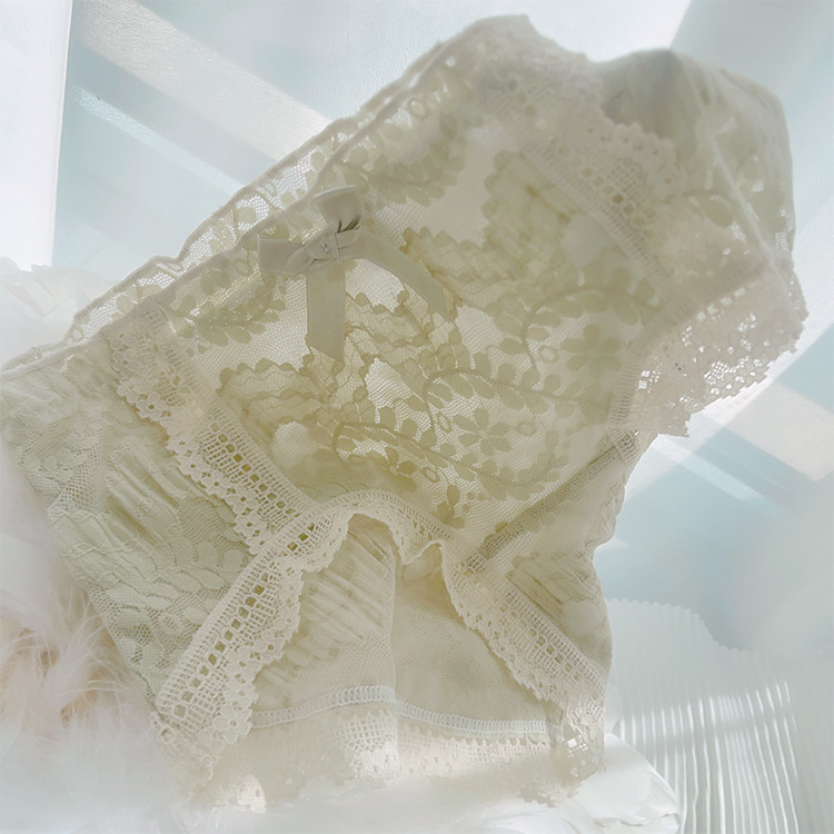 浪漫提花蕾丝中腰内裤女包臀