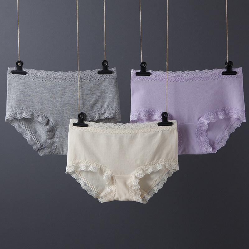 内裤女纯棉中腰无痕透气包臀棉质裆部少女学生简约大码女士三角裤,女士内衣/男士内衣/家居服,女三角裤,淘宝优惠券,粉丝福利购,淘宝优惠卷