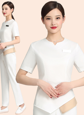 医美美容师工作服套装女夏季气质新款酒店前台专柜导购工作服短袖