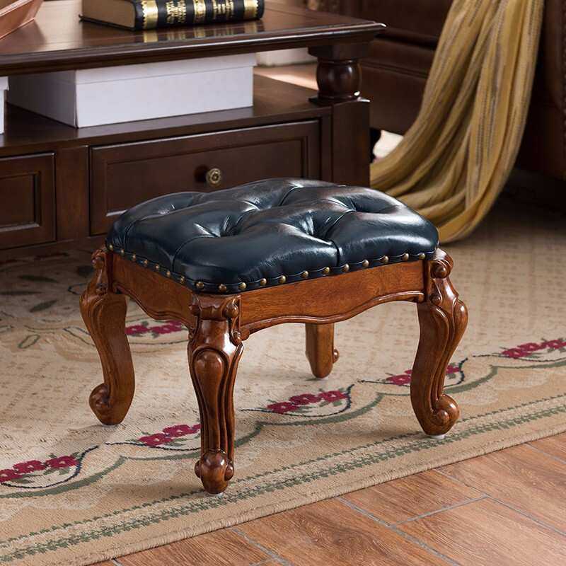 美式全实木茶几矮凳客厅沙发搁脚踏凳欧式皮坐墩家用小板凳方凳子,鲜花速递/花卉仿真/绿植园艺,割草机/草坪机,淘宝优惠券,粉丝福利购,淘宝优惠卷