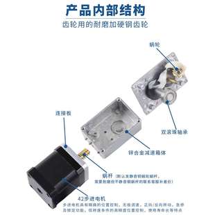 j8减速涡轮蜗杆直流42步进电机自锁微型低速扭矩断电58大调速马g3