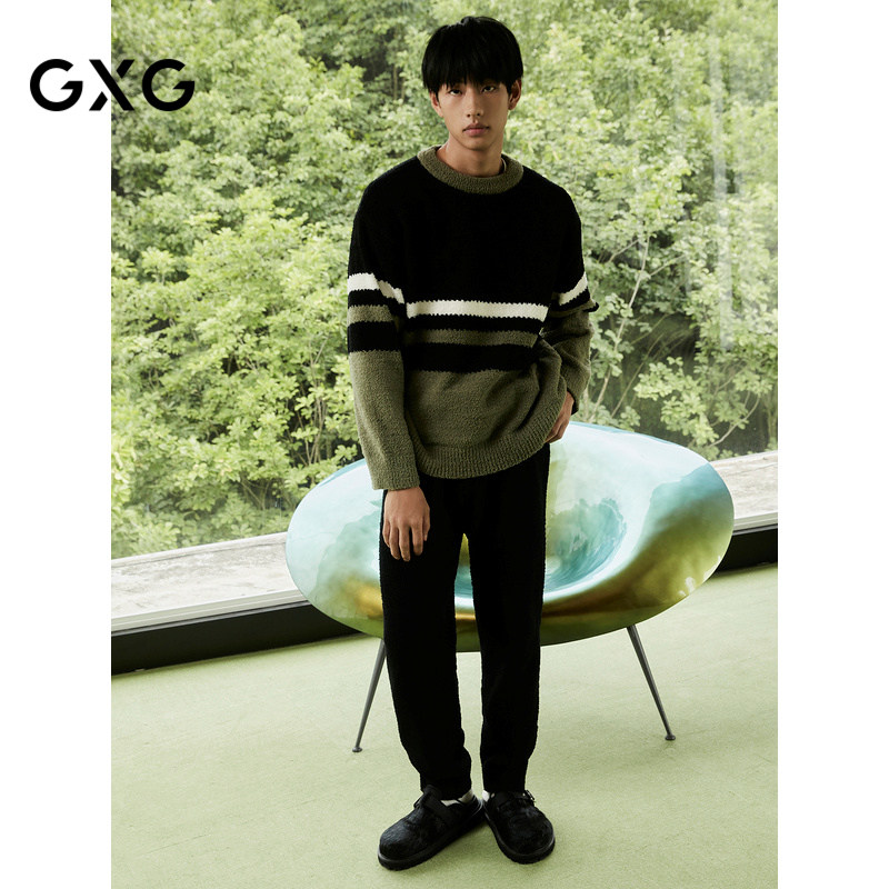 GXG男士家居服套装 黑绿条纹半边绒宽松套头睡衣可外穿,女士内衣/男士内衣/家居服,睡衣/家居服套装,淘宝优惠券,粉丝福利购,淘宝优惠卷
