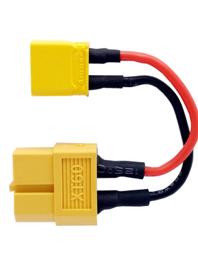 SPCMAKER XT60母头转XT30 F公头充电线AWG18耐高温硅胶连接线