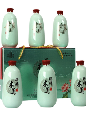 塔牌绍兴黄酒 本美500ml*6礼盒装无焦糖色半干型花雕糯米送礼老酒