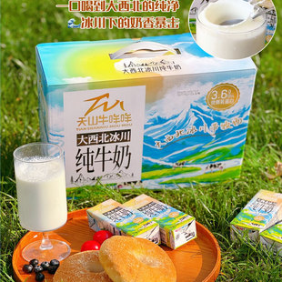 天山牛哞哞大西北冰川纯牛奶200ML*10盒儿童成人营养纯牛奶整箱