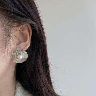 【K社制造】银复古夸张圆圈马耳环耳钉女轻奢小众文艺耳饰耳钉