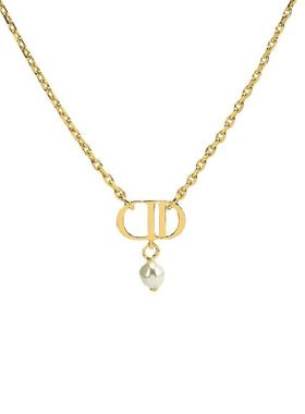 字母珍珠项链欧美锁骨链珍珠吊坠秋冬毛衣大衣链