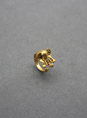 青岛外贸工厂丹麦小众设计款戒指吉象指环动物尾戒节约复古首饰