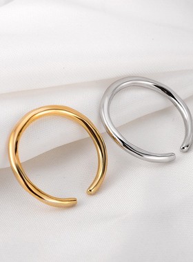 指环戒指开口纯银不规则