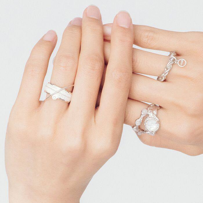 潺绕系列宇宙 环绕戒指南非彩钻结构空间感多层次冷淡风高级