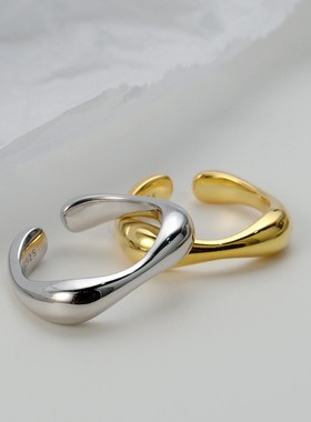 几何指环韩版活口光面